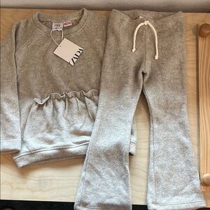 Zara Kids Tan Bottoms Set